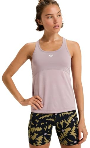 Roxy Top a Maglia Manica Corta Move Free Mesh Tank Viola S