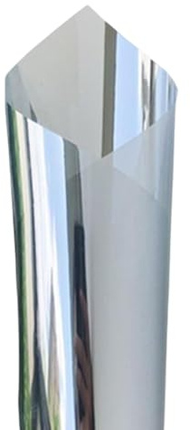 Lámina autoadhesiva para Espejo de Ventana, 200 x 60 cm, Opaca, protección Solar, protección UV, lámina de privacidad para Ventana, fácil de Cortar y Colocar