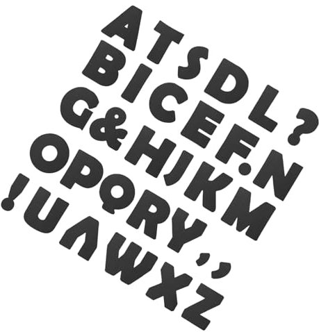 HOODANCOS 150 Stück Pinnwand-papierbriefe Klassenzimmerdekorationen Letterboard-schilder Plakattafel Buchstaben Brief Schild Briefe Aus Pappe Buchstaben Für Die Wanddekoration Black