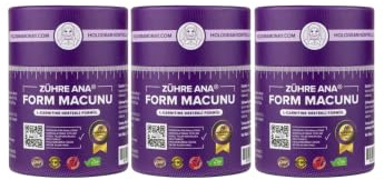 Zühre Ana Form Macunu Lot de 3 compléments alimentaires en poudre, boîte de 250 g, pour adultes, avec L-carnitine, bien-être et soutien nutritionnel