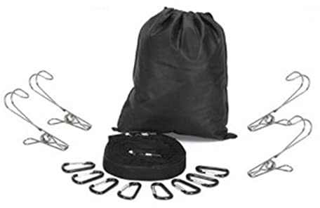 Alomejor Longe de Rangement de Camping Pratique, Longe de Tente Portable avec Boucle d'escalade, Corde à Linge Peu Encombrante pour Une Utilisation en Extérieur, Idéale pour Les Voyages en Camping