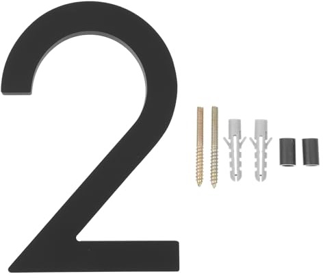 Gatuida Decorative Door Number Sign Set 2 Pieces Outdoor House Address Numbers for Gate Mailbox Visibility Garden Plaque Room Identification Marker