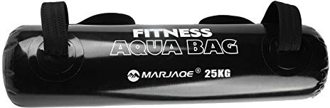 MFMEXUL Workout Sandbag mit Griff Trainingsgewicht Wasserbeutel Power Bag Fitnessausrüstung Aus PVC Und Mesh für Ganzkörpertraining Heimfitness Stabilitätstra, Schwarz