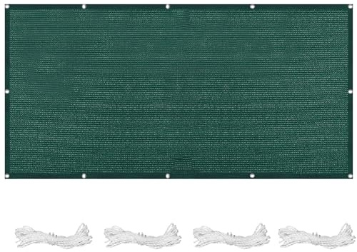 Mörkgrön UV-skyddssegel, baldakin, 290 x 325 cm, vattentät med öljetter och rep – perfekt för uteplats, trädgård, pergola, växthus – utomhus skugglösning