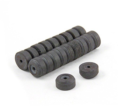 Y10 Ferrit - Magnete Für Kunst, Kunsthandwerk, Modellherstellung, Diy und Hobbys - 12mm O.D. x 2mm I.D. x 6mm Dick - 0,137kg Zug - Pack von 200