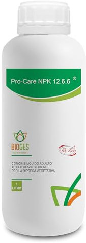 PRO-Care NPK 12.6.6 da 1 LT Bonsai Concime Liquido NPK ad Alto Titolo di Azoto, Ideale per la ripresa vegetativa