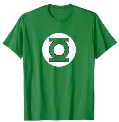 DC Comics Green Lantern Logo T-Shirt, Unisex-Erwachsene und Kinder, Grün, S