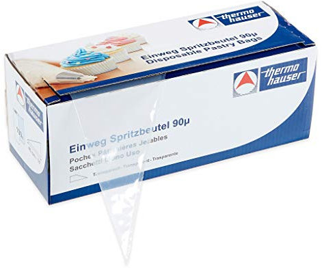 thermohauser Einweg-Spritzbeutel (Kunststoff PE) Smoothy, transparent, 100 Stück, 45,0x23,0x0,009 cm
