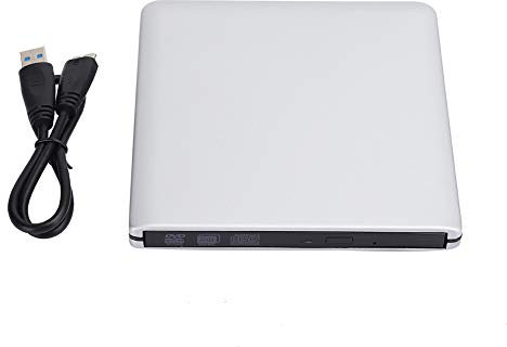 Bewinner Externes CD Laufwerk USB 3.0 Externer DVD/CD-RW Brenner Tragbares Optisches Laufwerk für 10 8 7 ME 2000 XP macOS Aluminium Kartenleser Hochgeschwindigkeit