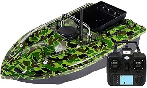 100 500m GPS RC Fiske Bait Båt Speedboat Carp Bait Post Båt med LCD GPS Sonar Sensor Fishfinder, Handväska, Batteri, SBOTTON-8571 (Color : Camo GPS Boat)