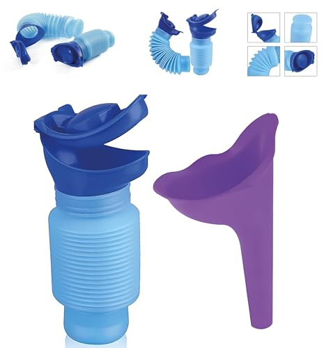 Pack urinario transportable de Emergencia. Ideal para Toda la Familia urinario para Hombres Mujeres y niños. Urinario válido para Mujeres orinar de pie.