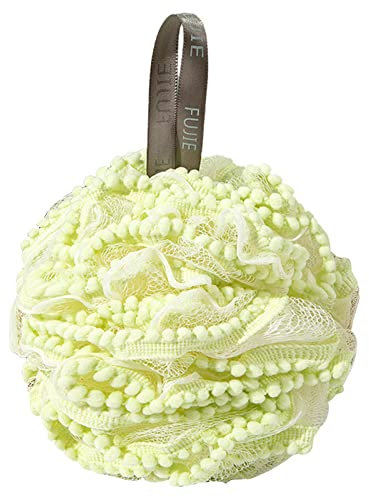 Lot de 4 éponges de douche en luffa 80 g - Grande taille - Couleur fleur - Pour le bain