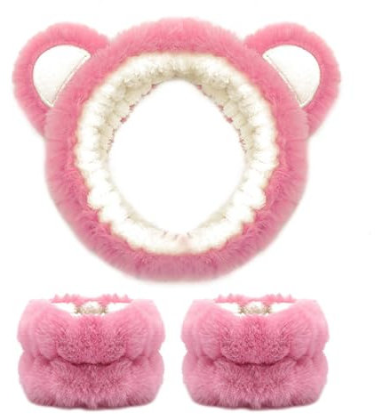 3 Stück Handgelenk Waschband, Make Up Haarband, Süß und Weich, Bequem Spa Stirnband, für Reisen und zu Hause, für Haarpflege und Dekoration, für Mädchen und Menschen Mit Langem haar