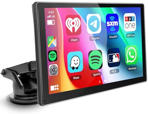 Hodozzy CarPlay Schermo per Auto con Wireless Carplay Android Auto, Portatile Autoradio 9 Pollici HD Touch Screen CarPlay Display Auto con Bluetooth, Superlink, AirPlay, OTA, FM, Controllo Vocale