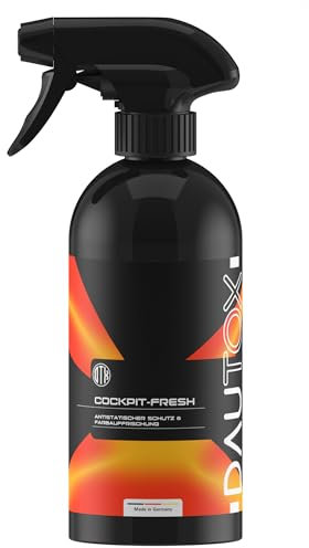 DAUTOX® Cockpit-Fresh – Auto Cockpitreiniger für Kunststoff, Armaturenbrett & Türverkleidungen, frischt Farben auf, seidenmatter Glanz, neutralisiert Gerüche & schützt vor Verschmutzung (500 ml)