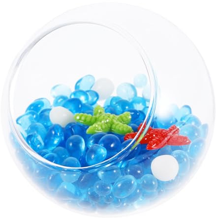 Toyvian Escondite Transparente De Douyu para Camarones Decoración De Vidrio para Peceras Adorno para Cueva De Camarones con Forma De Globo para Acuarios con Gravas De Vidrio Peces Betta Ca