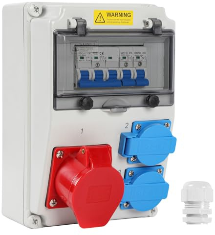 Distributore a parete, 1 x 16 A, 2 x 230 V con