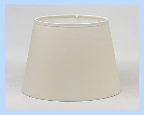 Paolo Rossi Paralume Prime tronco cono in tessuto avorio e interno PVC - Produzione Propria - Made in Italy (diametro cm 40)