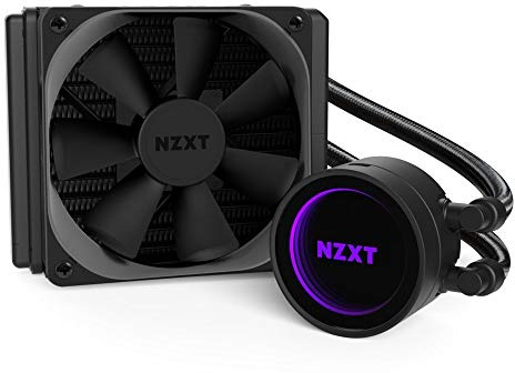 NZXT Kraken M22 120 mm - Refrigerador líquido de CPU RGB - Con tecnología CAM - Diseño de espejo infinito - Tubos extendidos reforzados - Ventilador de radiador PWM Aer P 120 mm (incluido)