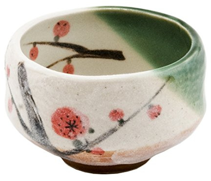 Happy Sales HSMB-CWCB1, Authentic Japanese Traditional Tea Ceremony Matcha Bowl Chawan Handcrafted in Japan, Cherry Blossom Design
