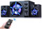Hopcd 2.1 Stereo Desk Speaker with Subwoofer, Bluetooth/USB-Powered Desktop Speaker with 7 Color Breathing Lights, Great for Laptop/PC/Computersm, Built-in 3.5mm Unversal Jack
