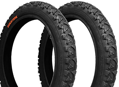 ECOVELO 2 Neumáticos Negros 16 x 1,75 (44-305) para MTB Niño | Neumático para Bicicleta Mountain Bike