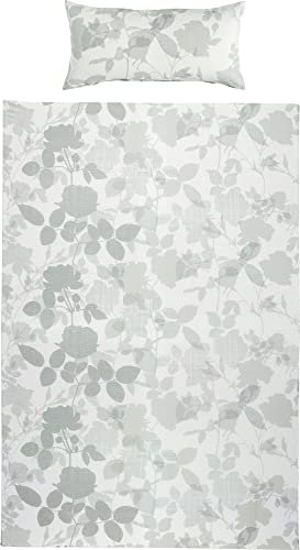 Erwin Müller Bettwäsche Weichfrottier hellgrau-weiß Größe 1x 135x200 cm + 1x 40x80 cm