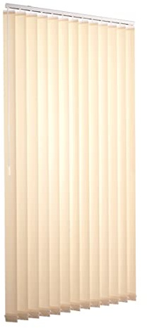 Ventanara® Lamellenvorhang durchgehende Schiene Komplettset Vertikaljalousie 89mm inkl. Montagematerial (Beige (tageslicht), 200 x 180 cm)