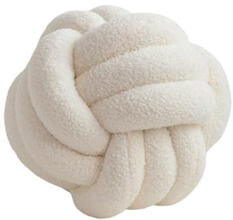 RZYW Plüsch-Knoten-Kugelkissen Rundes Weiches Knoten-Kugelkissen, Heimdekoration, Geknotetes Plüschkissen, Knotenkissen, Dekoratives Plüschkissen, Kissen Ball Aus Weichem Material,A10,D22CM