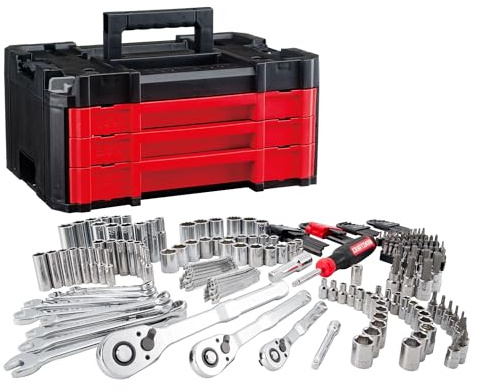 Craftsman Versastack Mechanics Tool Set, 1/4 in, 3/8 in, and 1/2 in Drive, 230 Piece (CMMT45306)