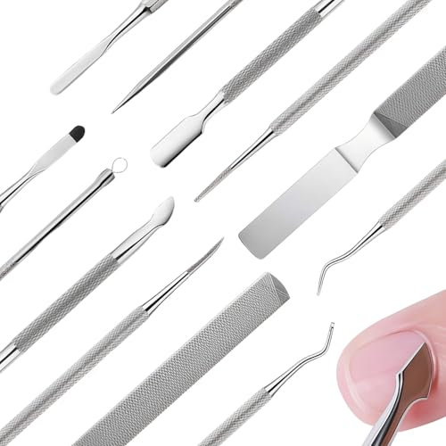 6 Stück Eingewachsene Zehennägel Set, Doppelseitige Professionelle Maniküre Nagelfeile, Fußpflege Werkzeuge für Hand Füße, Nagelfeile Fußpflege Maniküre & Pediküre Set