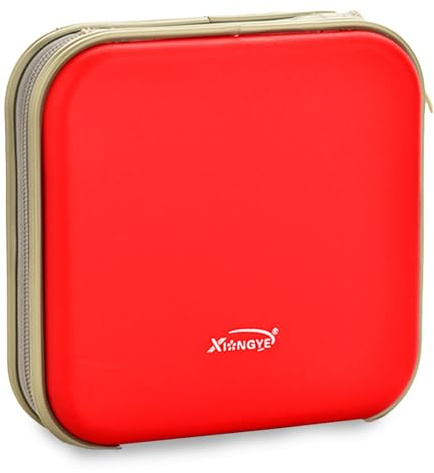 Biluer 1PCS 40 Range CD, Pochette CD/DVD/VCD Sac De Stockage Rangement CD pour Voiture Maison Bureau et Voyage (Rouge)