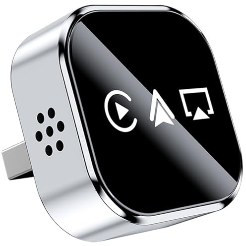 Adattatore wireless CarPlay 3 in 1 per iPhone – Wireless CarPlay + Mirror Link + Plug & Play, Mini & Stabiler USB/Type-C Car Play, Supporta iOS 10+ e tutti i veicoli con cavo CarPlay dal 2016 (B)