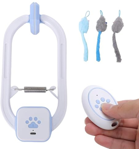 Giocattolo per gatti con della porta, set di topi falsi remoti intelligenti - modalità regolabili giocattolo interattivo per gatti | per esercizi di stimolazione mentale cucciolo razza