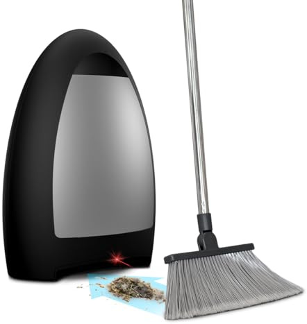 EyeVac Home Touchless Vacuum Automatic Dustpan - Great for Sweeping Pet Hair Food Dirt Kitchen - Ultra Fast & Powerful, No More Bending Down, Bagless, Corded, Automatic Sensor, 1000 Watt (Matte Black)