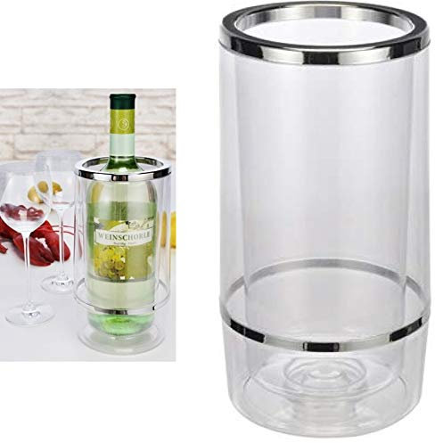 Smartweb Wine Cooler, raffreddatore di Bottiglie a Doppia Parete per Vino, Spumante e Altre Bevande, raffreddatore di Champagne in plastica, Alto 23 cm, Contenitore di Raffreddamento per Bottiglie.