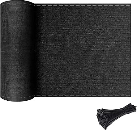 Froadp 1x10m Filets d'ombrage HDPE Clôture de Jardin Brise-Vue Tennis avec Attaches-câbles Parasol 150g/m² Solaire Protection Filet Tissu Coupe-Vent Pare-Soleil pour Balcon Terrasse (Anthracite)