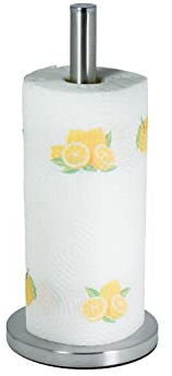 Portarrollos de Cocina (Acero Inoxidable) Antideslizante/Portarollos para Papel de Cocina/Soporte para Papel de Cocina / 33 cm x 15 cm de Diametro para Rollo Papel Cocina estandar