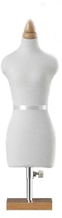 Mini Maniquí para Hacer Costura, Forma de Vestido a Media Escala, Tamaños 1/2 1/3 1/4, Modelo de Maniquí de Costurera Totalmente Fijable, Modelo de Fabricación de Patrones de Pantalones 1/2A white