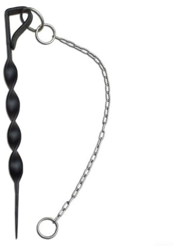 SPORTARC 1 pieu d'ancrage + 1 chaîne en acier inoxydable - Design fonctionnel - Ancre de chaîne de pluie - Installation facile - Fixation sûre