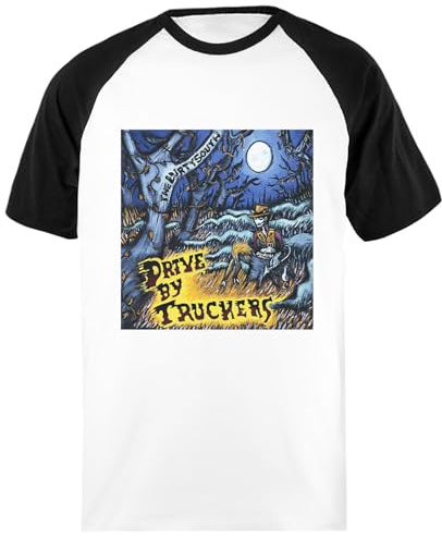 Drive by South Truckers 2022 Camiseta Unisex De Béisbol Camisa De Manga Corta Blanca Y Negra