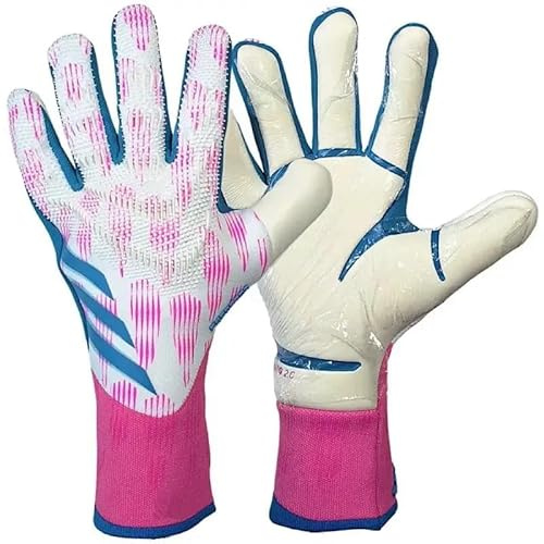 HISTARSTORE5 Gants de gardien de but de football avec forte adhérence, antidérapants et respirants pour adultes et enfants (rose, 6)