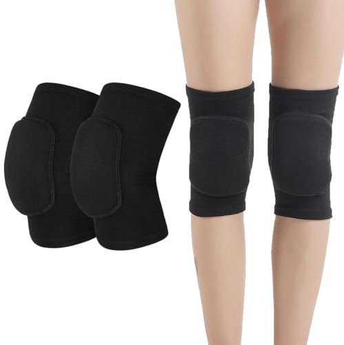 SHUOHONG 2 Stück Kniebandage, Bandage Knie Kollision Vermeidung Elastisch Anti-Rutsch Knieschoner Sport Beschützer, Tanzen Knieschützer Dick Schwamm Knee Brace für Kinder und Erwachsene