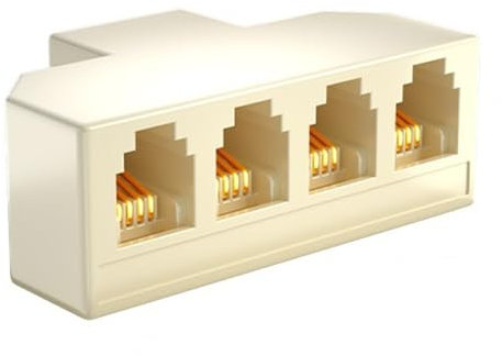 Ksikdeg RJ11 Telephone Splitter Adapter for 6P4C 6P2C Landline Phones and Faxing Machines with Four