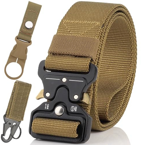 MUCHER Militär Herr Taktiskt Bälte Militär Arbetsbälte Molle Nylon Polis Taktiska Bälten med Snabbspänne Metall Spänne För Utomhussporter Camping Jakt Föräldrar