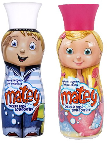 Matey Hypoallergenic Formulation Bubble and Bath Adventures Max 500ml & Molly 500ml 2 Pieces