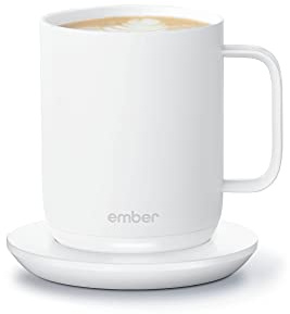 Ember Temperature Control Smart Mug 2, 10 Oz, App-Controlled Heated Coffee Mug with 80 Min Battery Life and Improved Design, White