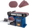Scheppach 370W Bench Belt Sander, 0-45 Tilt Range, 150mm Sanding Disc Diameter, Incl. 3 x Sandpaper and 3 x Sanding Belt, 1.5m Cable Lenght, 230V, 2 Year Warranty