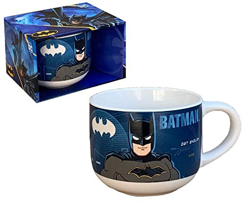 CARTOON Tazza in ceramica, Batman, tazza larga jumbo, 380 ml, in scatola