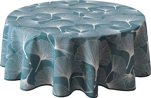 Le linge de Jules Biloba Tischdecke, fleckenabweisend, rund, 160 cm, Blau